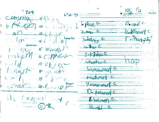 Ecriture et coloriage avant/après Bérard AIT